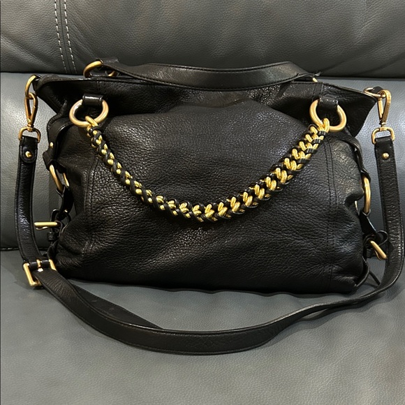 MICHAEL Michael Kors Black and Gold Shoulder Bag - Picture 1 of 8